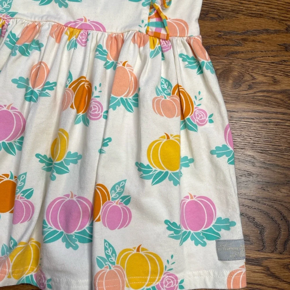 Eleanor Rose Girls Fall Rory Pumpkin Print Sleeveless Top w/ Ruffled Detail 7-8